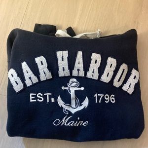 navy blue bar harbor sweatshirt